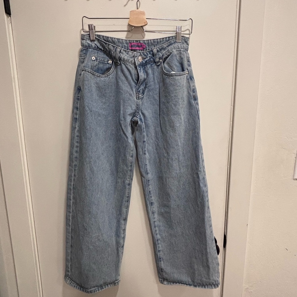 Edikted Light Blue Straight Leg Jeans